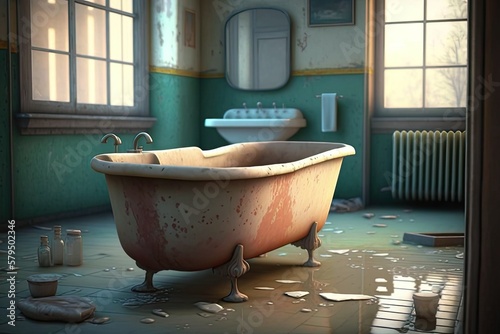 Rusty bathroom background