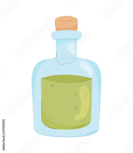 olive oil transparent bottle