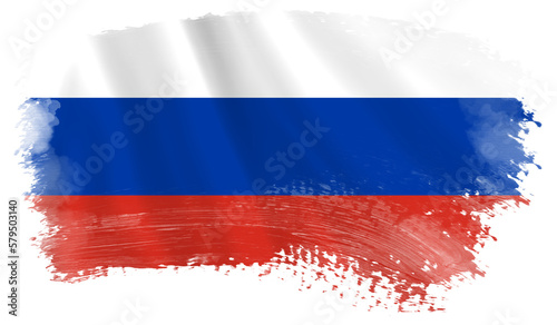 Russia flag abstract watercolor shape. Flag of the Russian Federation. Illustration of the Russian flag.