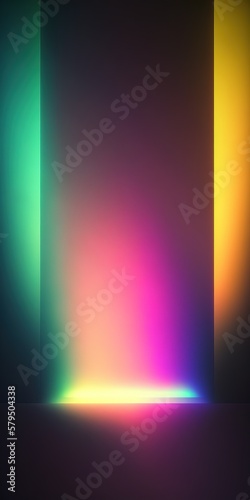 glowing neon lines on a dark background, beautiful vertical wallpaper, generative ai