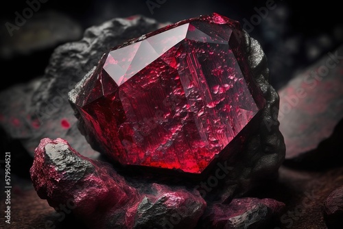Gemstone, ore, mine, diamond, gold, tourmaline, ruby, generative ai