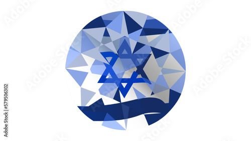 israeli flag crystal photo