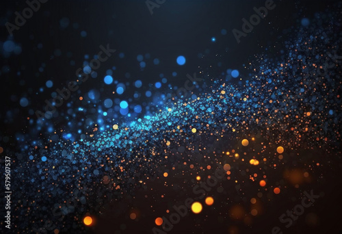 Ai-Generated Vibrant Render of a Dark Blue Cosmic Glow in the Universe
