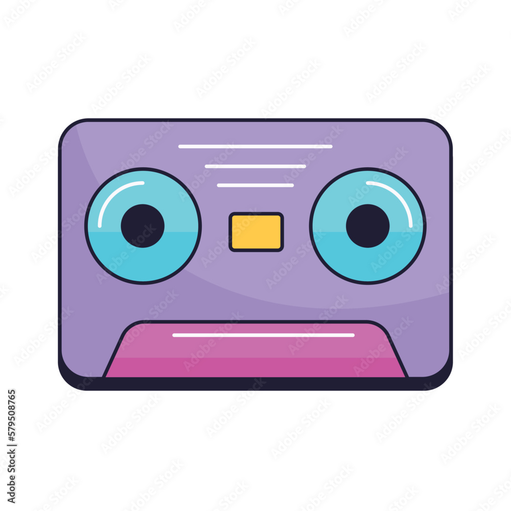 Obraz premium lilac cassette retro