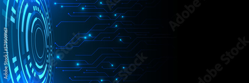 Abstract technology concept. Circuit board, high computer color background. Vector illustration