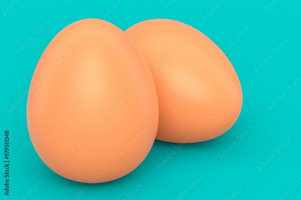 Farm raw organic brown eggs for morning breakfast on green background. Farm raw organic brown eggs for morning breakfast on green background.