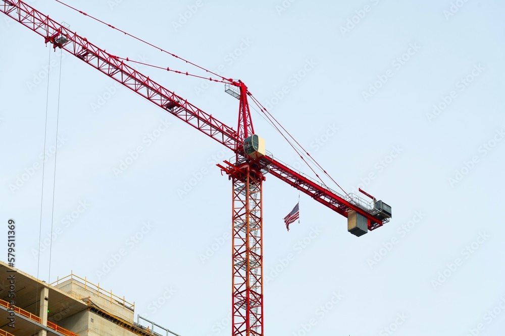 large construction crane at construction site large construction crane at construction site
