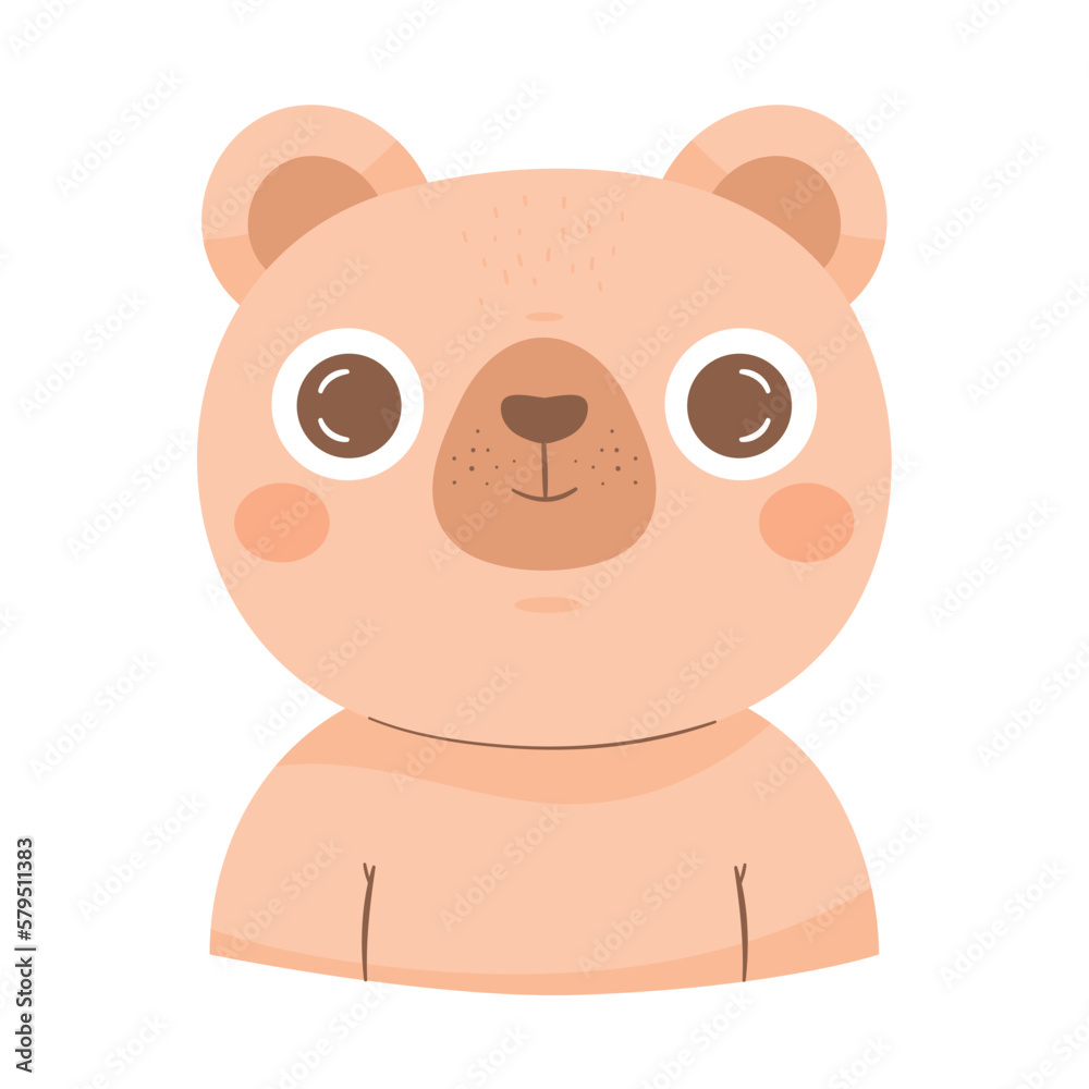 cute pink bear animal