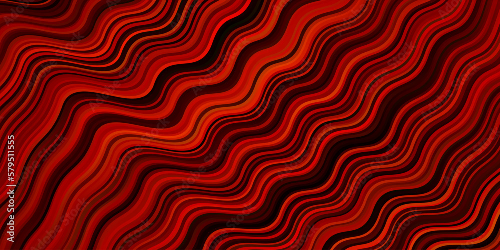 Dark Red, Yellow vector pattern with wry lines.