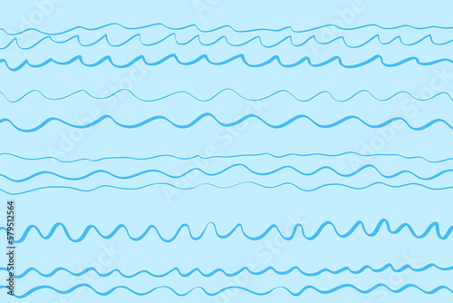 Abstract wavy wallpaper of the surface. Waved background. Pattern with lines and waves. Sea dinamic texture. Doodle for design