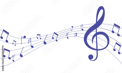 music notes transparent background, music note vector icons. sound and melody symbols. set of various black musical note icon