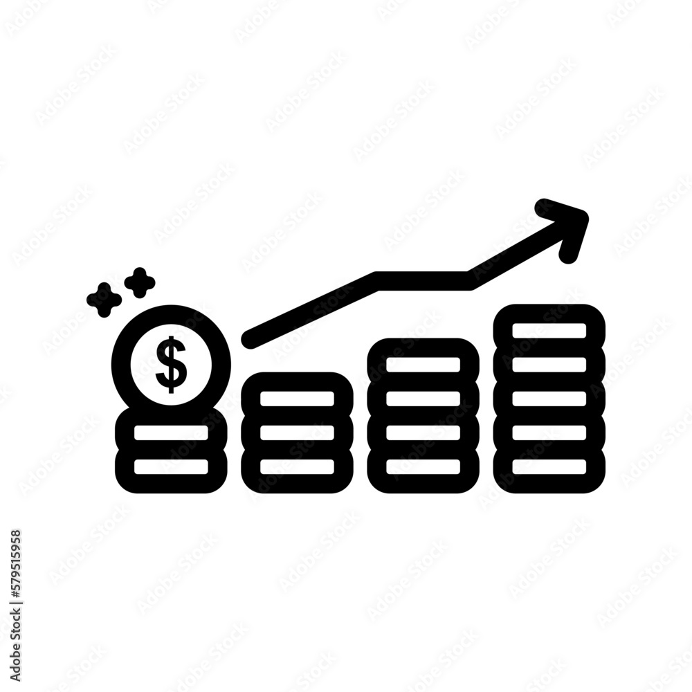 Profit icon. sign for mobile concept and web design. vector illustration Profit icon. sign for mobile concept and web design. vector illustration