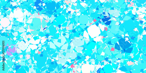 Light Blue, Red vector pattern with polygonal shapes.