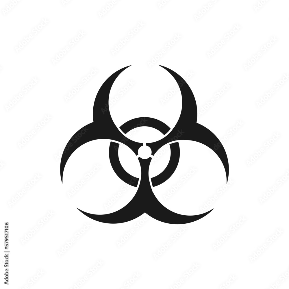 Danger icon. Radiation. Vector illustration on a white background. Danger icon. Radiation. Vector illustration on a white background.