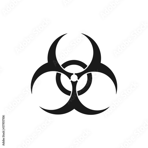 Danger icon. Radiation. Vector illustration on a white background.