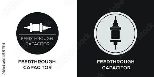 Creative (Feedthrough capacitor) Icon, Vector sign. photo