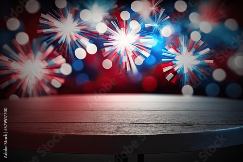 4th of July Table with Red ...