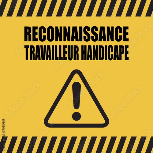Logo reconnaissance travailleur handicapé.
