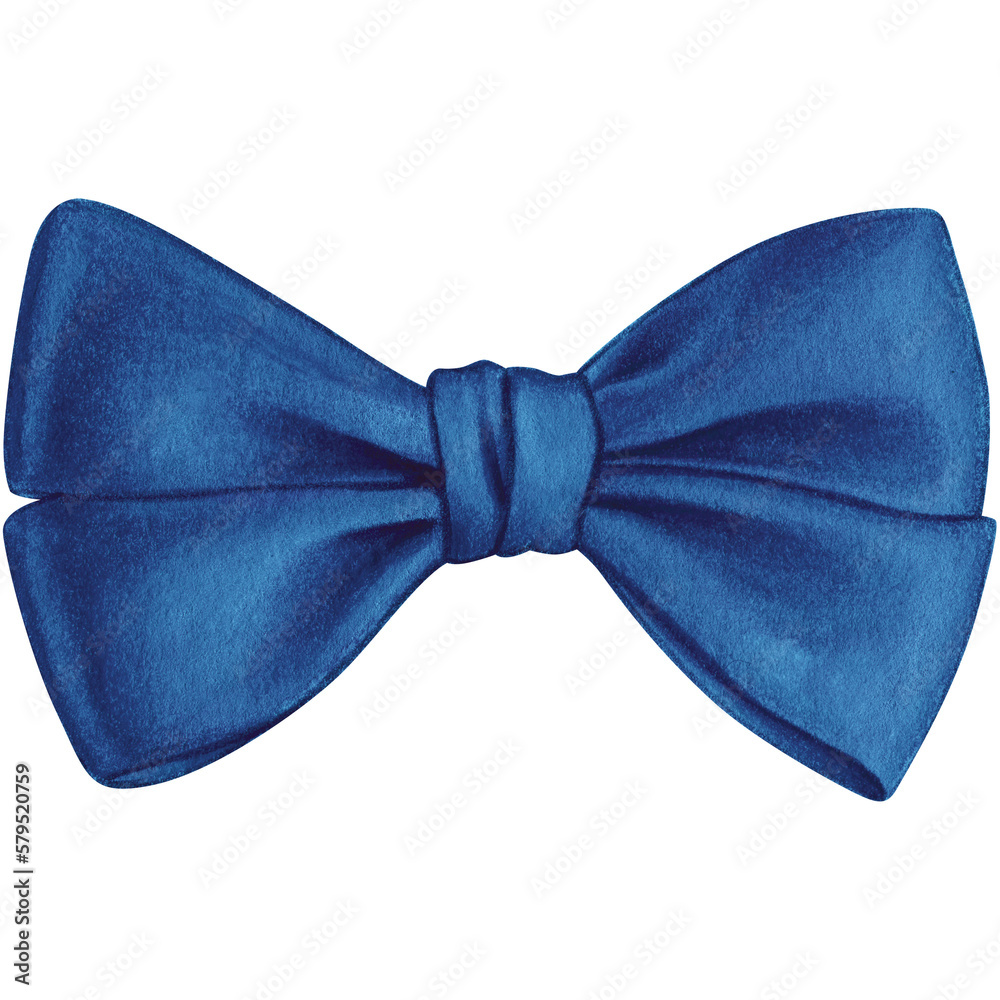 watercolor hand drawn cute silk bow