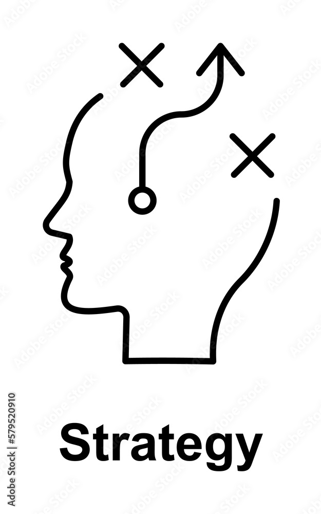 Planning, strategy, brain icon Planning, strategy, brain icon