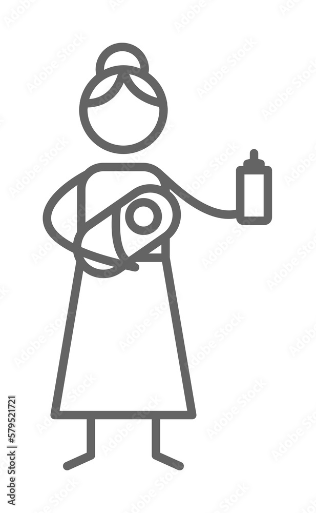 Motherhood, baby, feed icon illustration design art Motherhood, baby, feed icon illustration design art