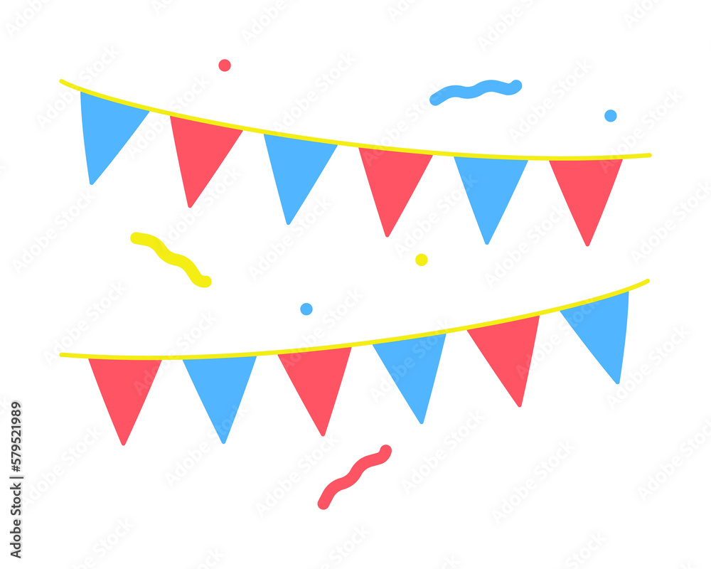 Fototapeta premium garlands, party flags colored icon