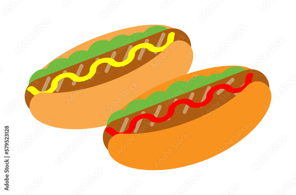 Hotdog icon illustration design art Hotdog icon illustration design art