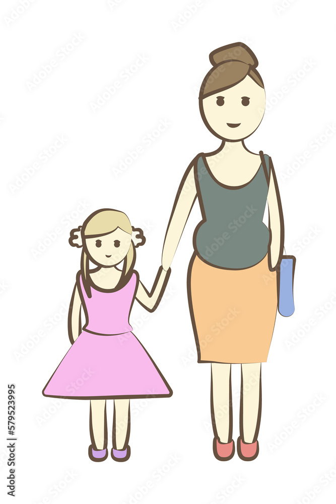 Mother and child icon illustration design art Mother and child icon illustration design art