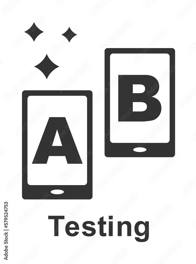 Online marketing, testing icon Online marketing, testing icon