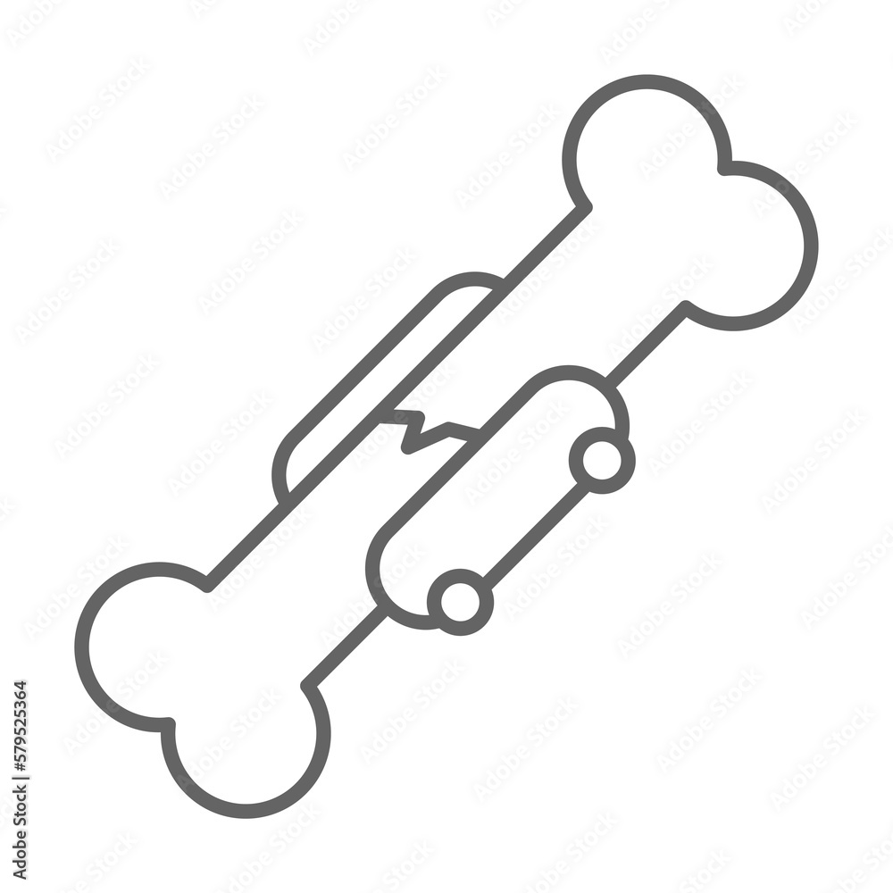 Repaired, physiotherapy, bone icon Repaired, physiotherapy, bone icon