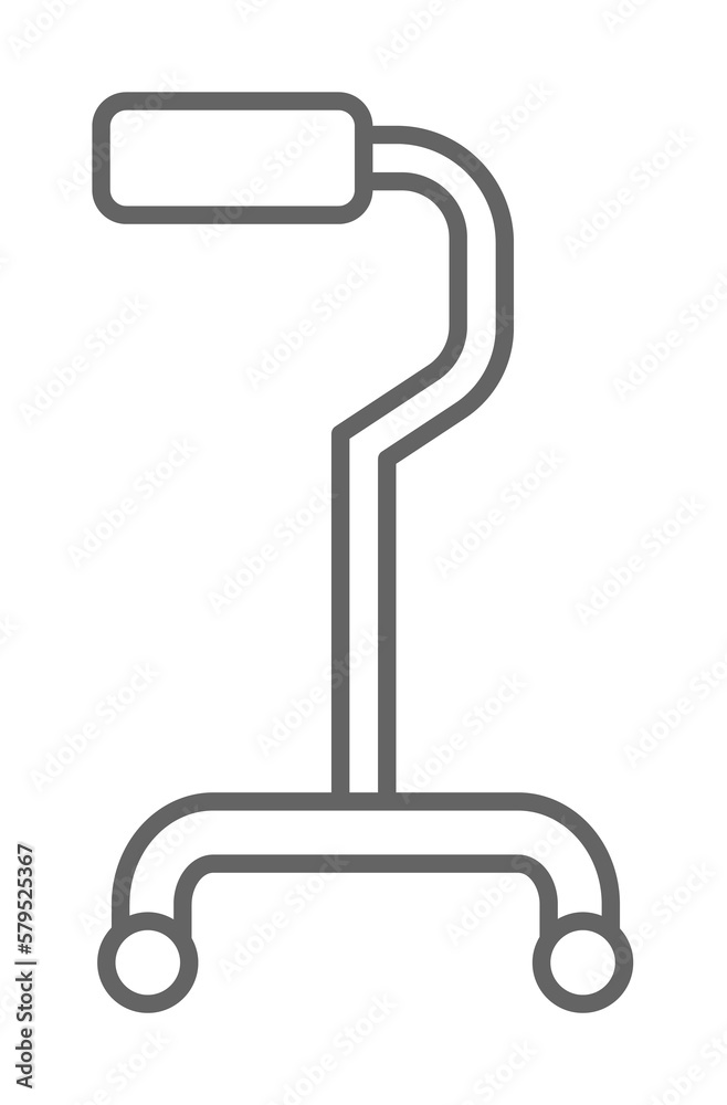 Walking stick, physiotherapy icon Walking stick, physiotherapy icon