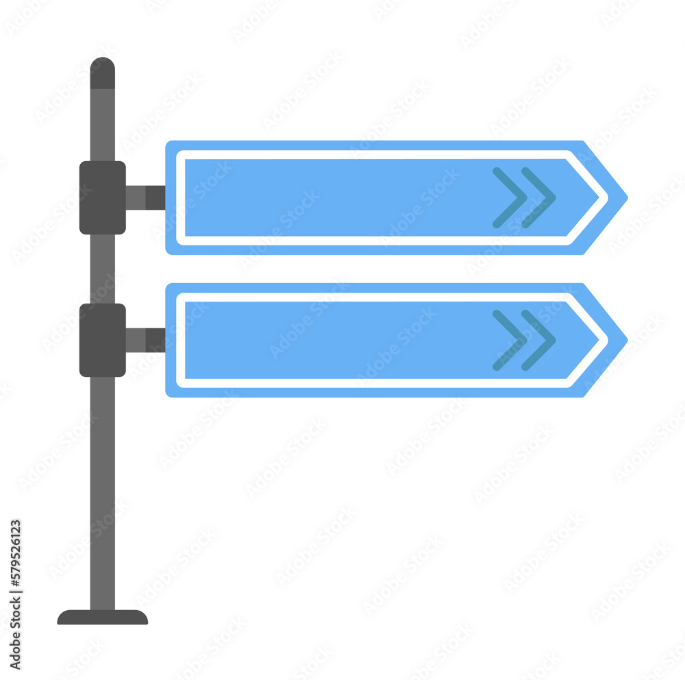 Fingerpost colored icon illustration design art