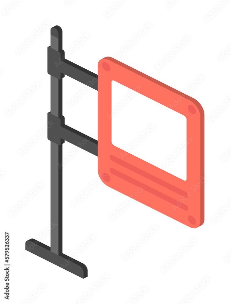 Digital billboard isometric icon Digital billboard isometric icon
