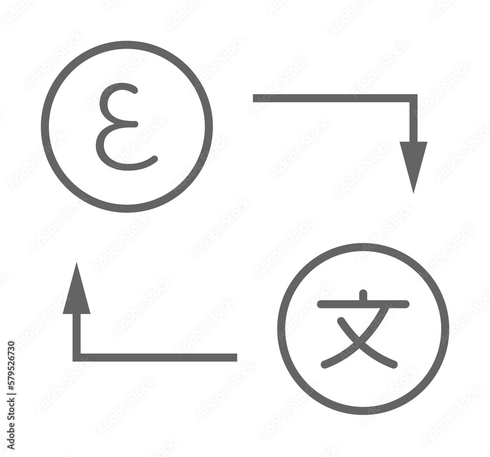 Translation, words icon illustration design art Translation, words icon illustration design art