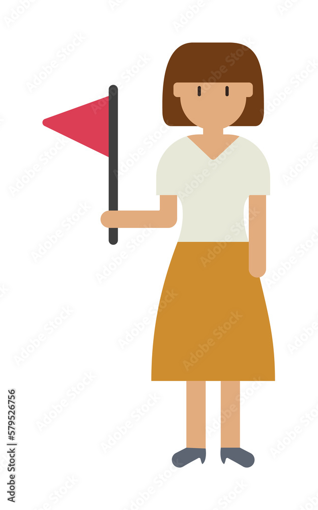 Guide, woman cartoon icon illustration design art Guide, woman cartoon icon illustration design art