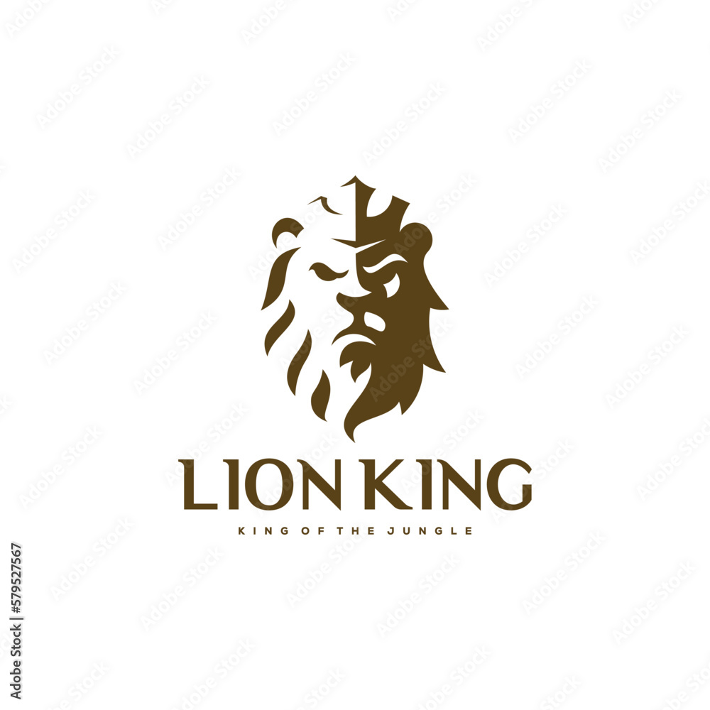lion head logo icon design inspiration