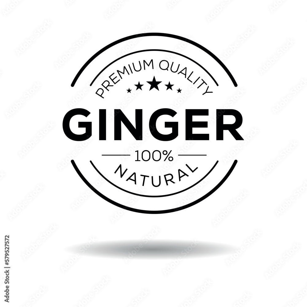 Fototapeta premium Creative (Ginger), Ginger label, vector illustration.