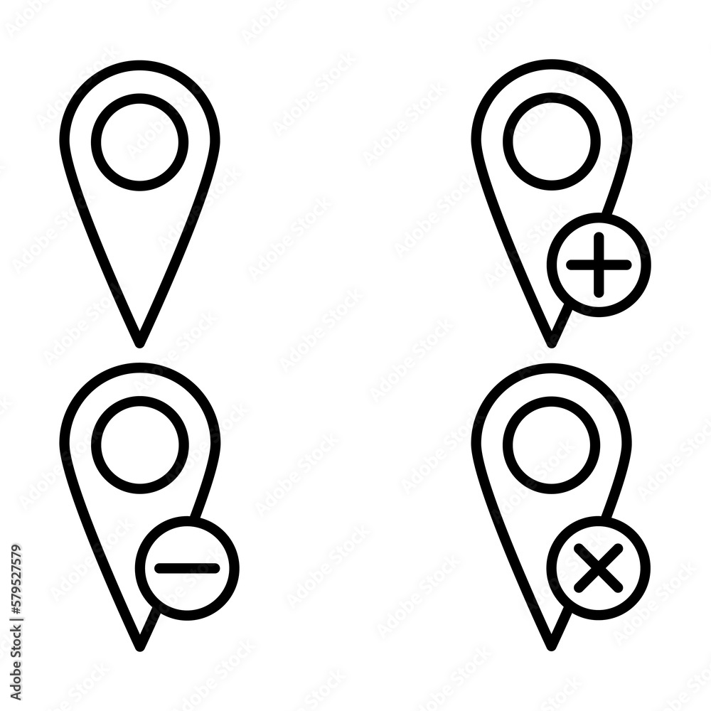 map, pin, plus, remove, minus sign icons map, pin, plus, remove, minus sign icons