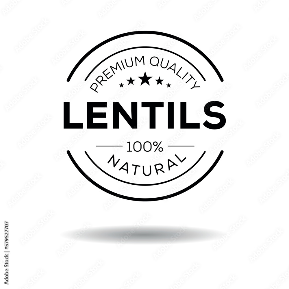 Obraz premium Creative (lentils), lentils label, vector illustration.