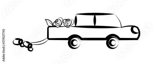 wedding car sketch illustration design art
