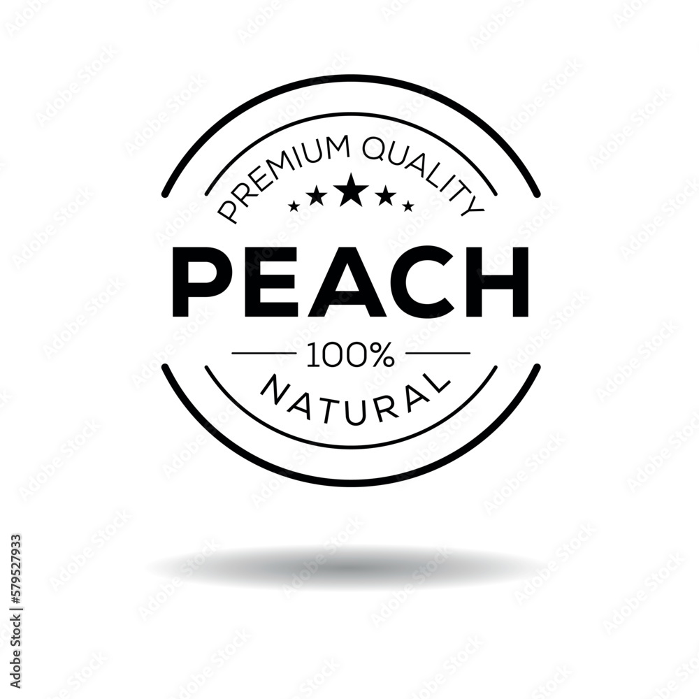 Obraz premium Creative (Peach), Peach label, vector illustration.