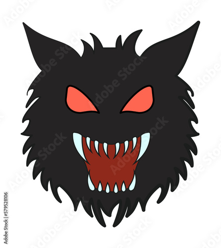 Wallpaper Mural wolf man colored illustration design art Torontodigital.ca