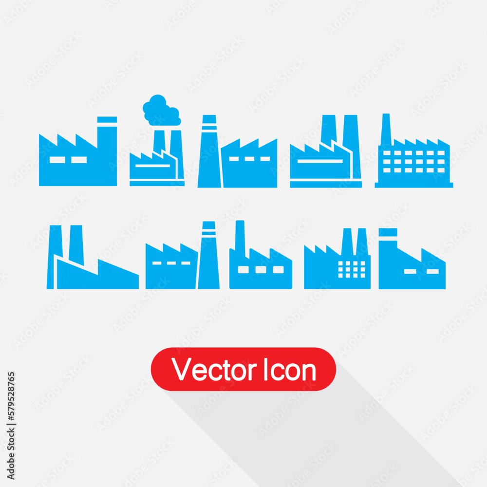 Factory Set Icon Vector Illustration Eps10