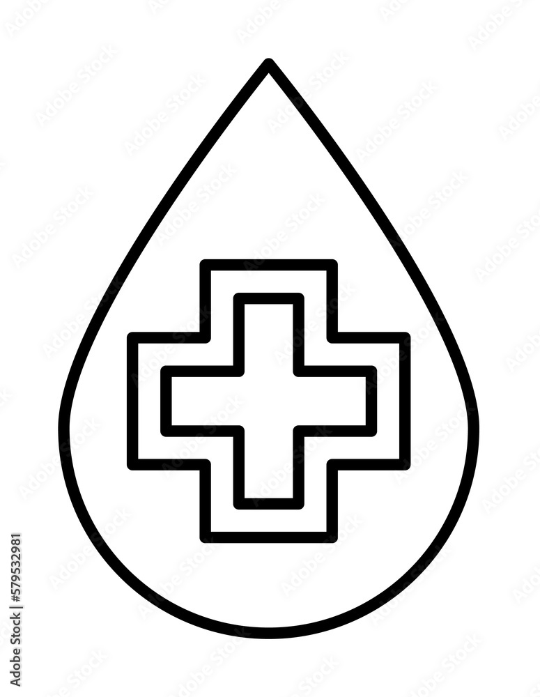 Fototapeta premium blood drop icon illustration design art