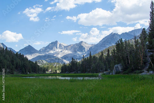 Lakes, streams, forests, wildflowers, fields, and other wilderness seen throughout the eastern sierra mountains in California Fototapeta