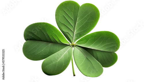 isolated four leaf green clover, png, transparent background, spring, summer, St. Patrick's Day, St. Paddy's Day, vertical, horizontal, close up, leaves, Generative AI