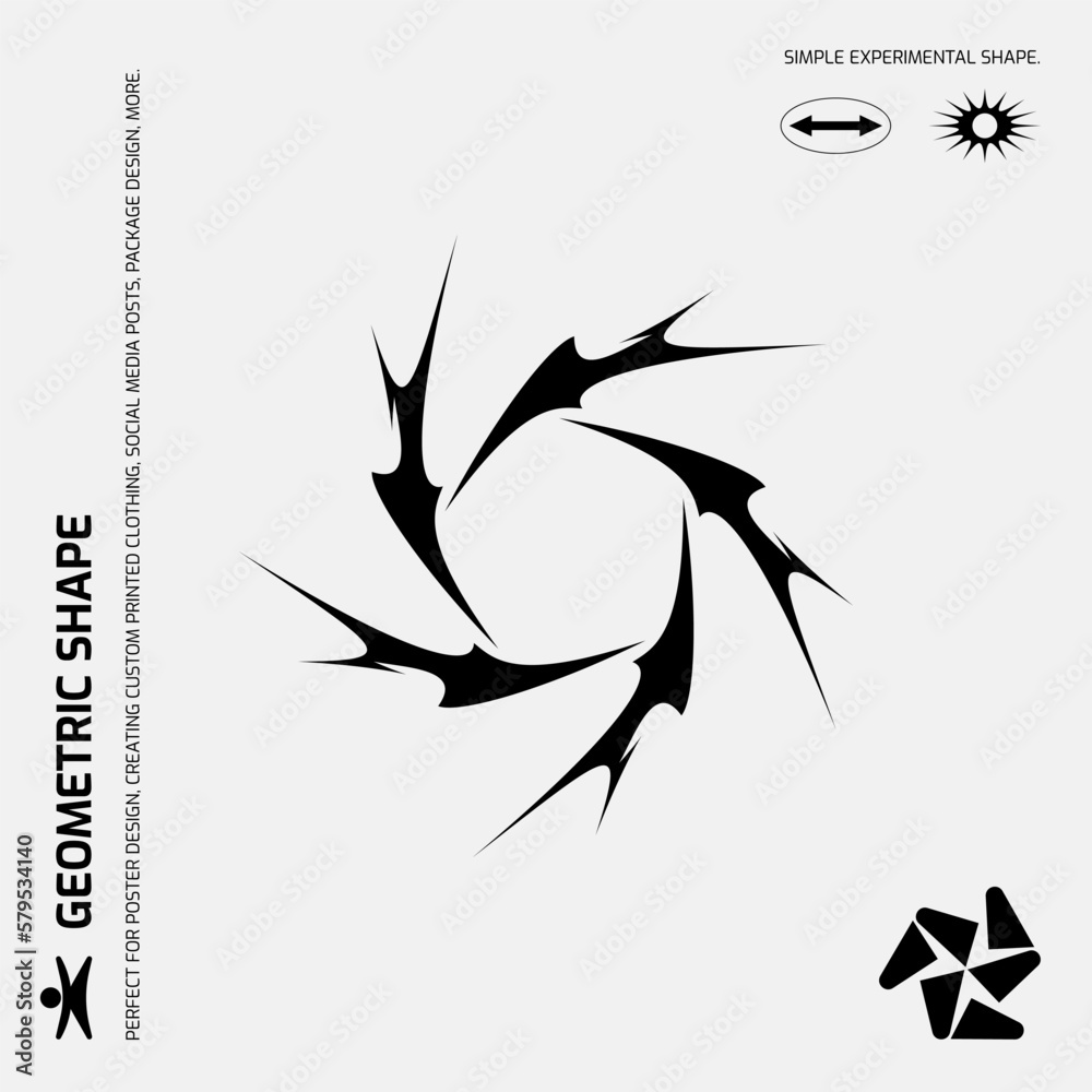 Universal Geometric Shape, Bright Bold Element For Graphic Design Universal Geometric Shape, Bright Bold Element For Graphic Design