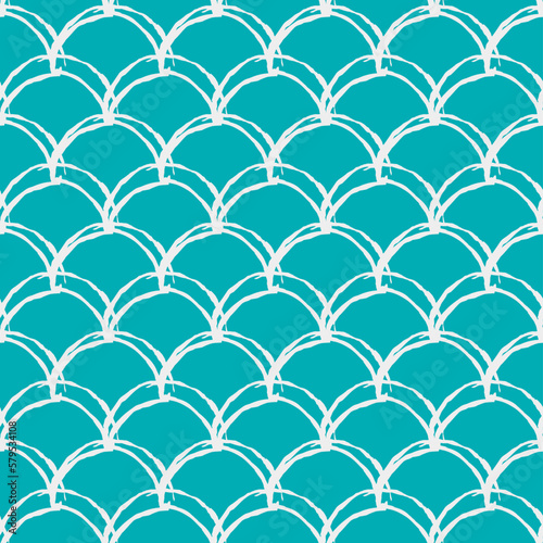 Mermaid tail seamless pattern