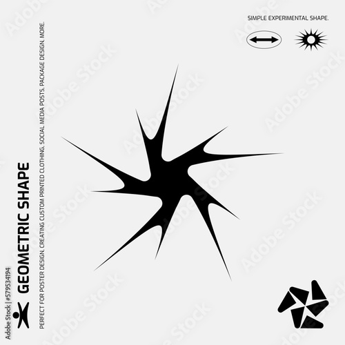 Universal Geometric Shape, Bright Bold Element For Graphic Design