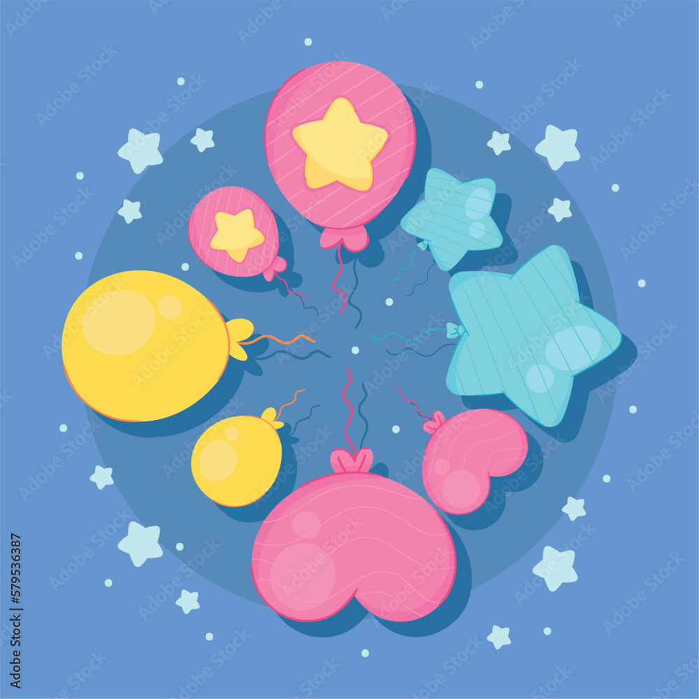 birthday celebration balloons helium